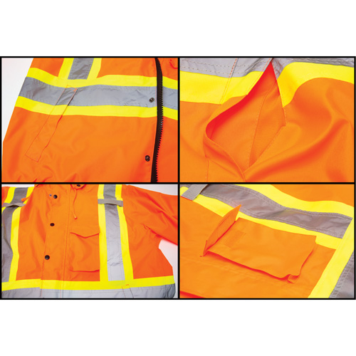 Waterproof 7-in-1 Winter Parka, High Visibility Orange, Large Canadian Safety Group Inc.