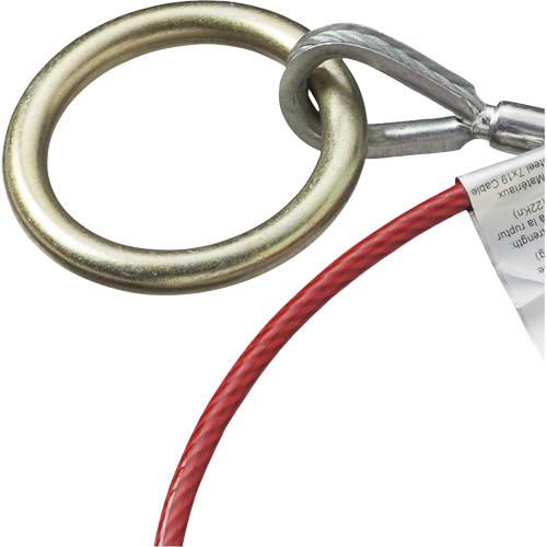 AS-21210-6 Ancrage de c&acirc;ble 6' avec crochet mousqueton & joint torique, Chaîne, Usage Temporaire Canadian Safety Group Inc.