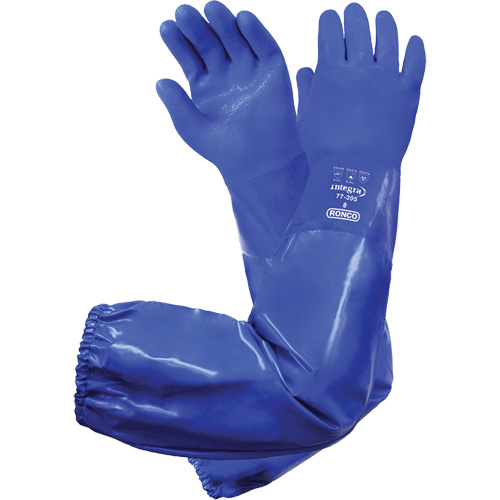 Integra 77-395 Triple-Dipped Chemical-Resistant Gloves, Size 8, 28" L, PVC, Cotton Inner Lining Canadian Safety Group Inc.
