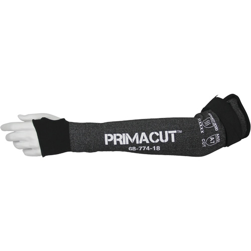 Manchette r&eacute;sistante &agrave; la coupe PrimaCut 68-774, PEHP, 18", ASTM ANSI niveau A7/EN 388 niveau F, Gris Canadian Safety Group Inc.