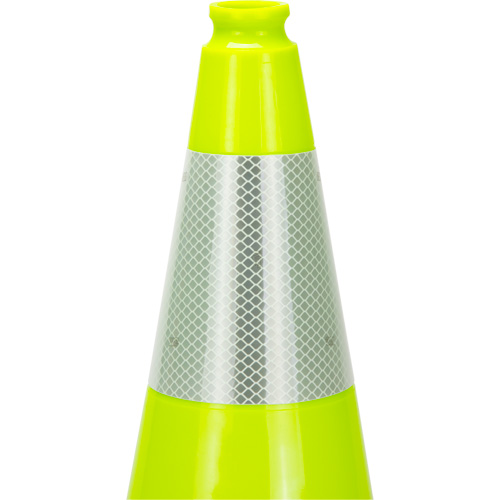 Premium Traffic Cone, 18", Lime Green, 6" Reflective Collar(s) Canadian Safety Group Inc.