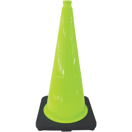 C&ocirc;ne de signalisation de premi&egrave;re qualit&eacute;, 18", Vert lime Canadian Safety Group Inc.