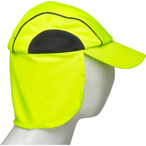 Chapeaux de refroidissement avec voiles pour le cou, Lime haute visibilit&eacute; Canadian Safety Group Inc.