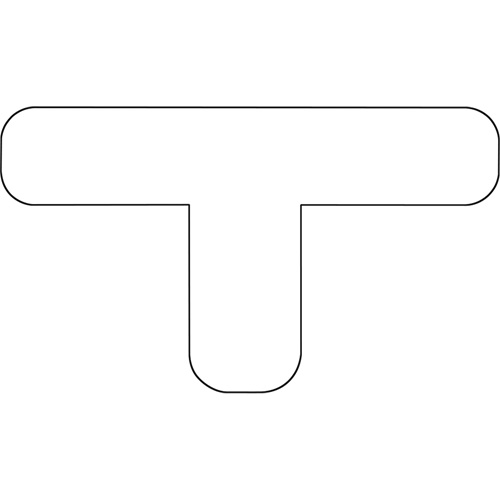 Durastripe X-TREME DuraT arrondi, T, 7" lo x 4" la, Blanc, Vinyle Canadian Safety Group Inc.