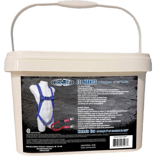 ECO Safety Harness in Pail with 6' Lanyard, CSA Certified, Class A, 255 lbs. Cap. Canadian Safety Group Inc.