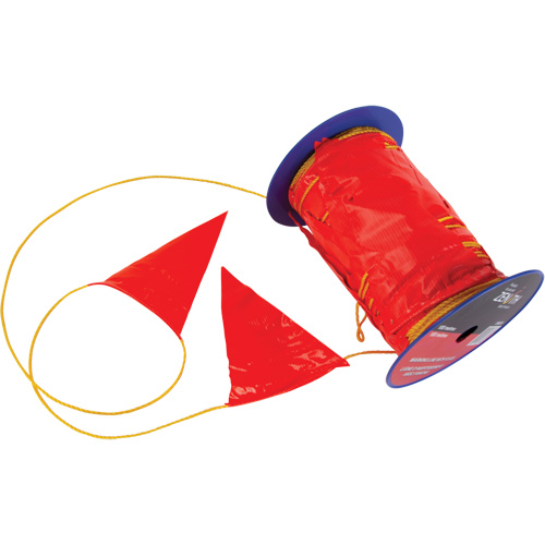 Warning Line with Flags, 328' L, Orange/Yellow Canadian Safety Group Inc.