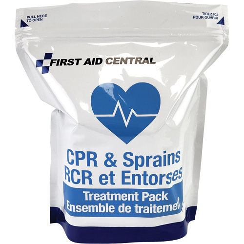 9 articles pour la RCR et le soin des entorses pour la trousse d'intervention d'urgence de premiers soins Canadian Safety Group Inc.