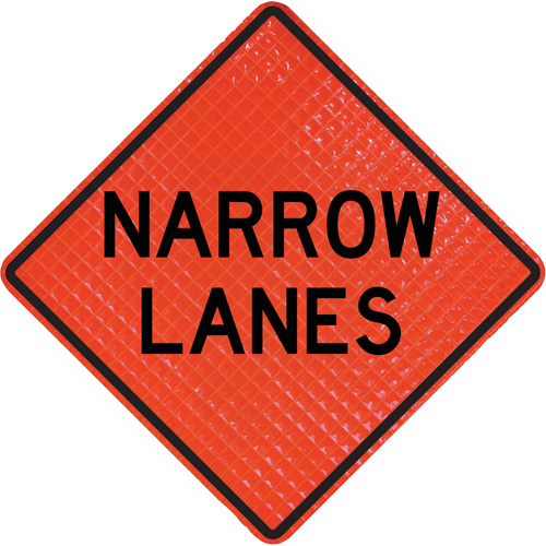 Quadra Flex Roll-Up Sign with Traffic Control Person Ahead Symbol Canadian Safety Group Inc.