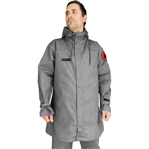 CoreMAX FR 35" Jacket with Attached Hood, 4X-Large, Grey Canadian Safety Group Inc.