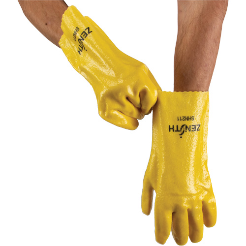 Rough-Finish Chemical-Resistant Gloves, Size 9, 12" L, PVC, Interlock Inner Lining, 47-mil Canadian Safety Group Inc.