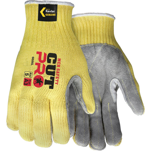 CutPro&reg; Cut Resistant Work Gloves with Split Leather Palm, Size Small, 7 Gauge, Kevlar&reg; Shell, ASTM ANSI Level A3 Canadian Safety Group Inc.