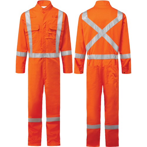 Bizflame&reg; 88/12 Iona 7 oz. FR510 FR Coverall, Size 36, Orange Canadian Safety Group Inc.