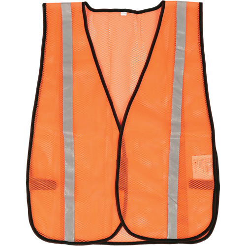 Veste de s&eacute;curit&eacute; &agrave; mailles compacte, Orange haute visibilit&eacute;, Polyester Canadian Safety Group Inc.
