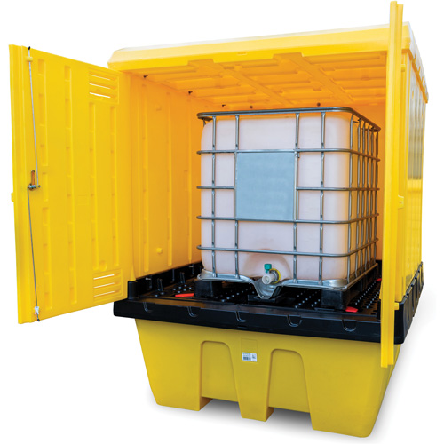 Hard Cover IBC Spill Pallet, 70" L x 70" W x 90" H, 1135 lbs. Load Capacity Canadian Safety Group Inc.