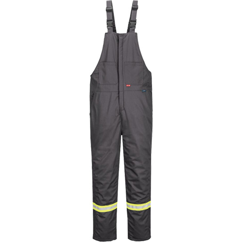 Bizflame&reg; 88/12 Insulated Bib Pants, Cotton/Nylon, Small, Grey Canadian Safety Group Inc.