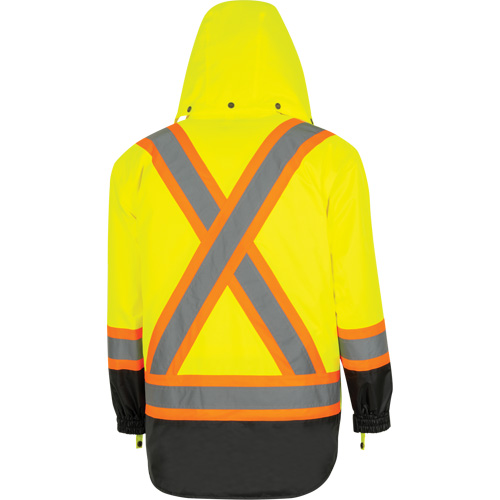 Parka de s&eacute;curit&eacute; d'hiver imperm&eacute;able 7-en-1 5057 Pioneer Yukon, Polyester, Noir/Jaune lime haute visibilit&eacute;, T-petit Canadian Safety Group Inc.