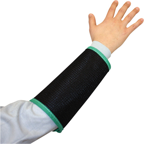 Manchette en maille de canne &agrave; double &eacute;paisseur Kut Gard, Nylon, 9", ASTM ANSI niveau A4, Noir Canadian Safety Group Inc.