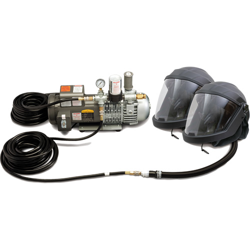 2-Worker DEFENDER Supplied Air Shield & Helmet System Canadian Safety Group Inc.