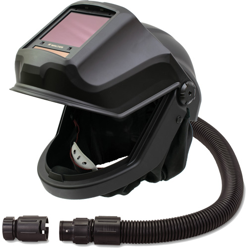 Masque respiratoire &agrave; adduction d'air et casque de soudage &agrave; visi&egrave;re relevable avec filtre ADF et valve anti-refoulement DEFENDER, Universel, Pi&egrave;ce faciale Canadian Safety Group Inc.