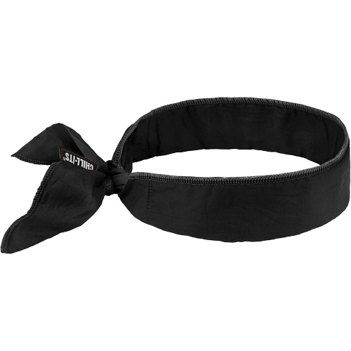Bandeau de refroidissement Chill-Its 6702 avec polym&egrave;res int&eacute;gr&eacute;s et fermeture &agrave; nouer, Noir Canadian Safety Group Inc.