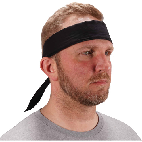 Bandeau de refroidissement Chill-Its 6702 avec polym&egrave;res int&eacute;gr&eacute;s et fermeture &agrave; nouer, Noir Canadian Safety Group Inc.