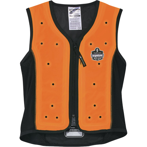 Veste de refroidissement &eacute;vaporatif Chill-Its 6685 avec fermeture &agrave; glissi&egrave;re, Moyen, Orange Canadian Safety Group Inc.