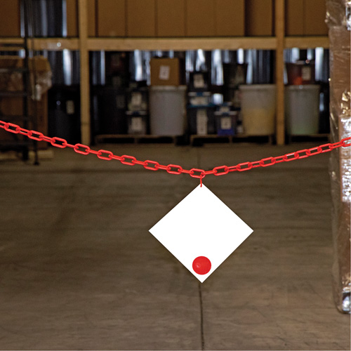 Chaîne de barri&egrave;re en plastique, Vert, Maillon de 2", 100' de long Canadian Safety Group Inc.