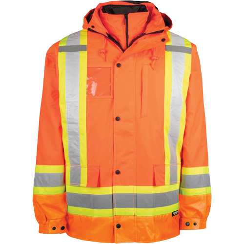High-Visibility 7-in-1 Jacket, Polyester, High Visibility Orange, 5X-Large Canadian Safety Group Inc.