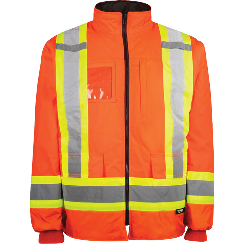 High-Visibility 7-in-1 Jacket, Polyester, High Visibility Orange, 5X-Large Canadian Safety Group Inc.