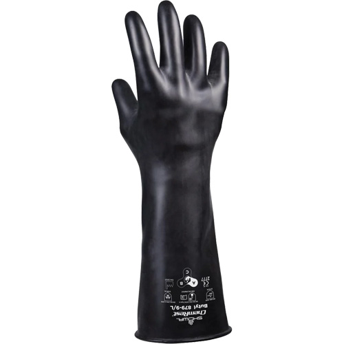 Gants r&eacute;sistants &agrave; l'acide 879, Taille Moyen/8, 14" lo, Caoutchouc butyle, 28 mils Canadian Safety Group Inc.