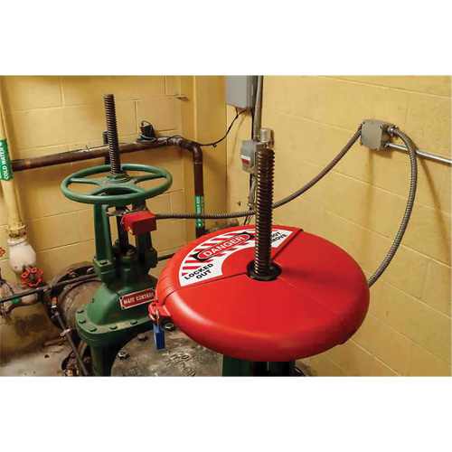 Dispositif de verrouillage coulissant pour vanne &agrave; opercule, Type Volant Canadian Safety Group Inc.