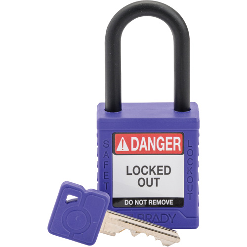 Velocity Safety Lockout Padlock, Purple, Keyed Different, Nylon, 1-1/2" Width Canadian Safety Group Inc.