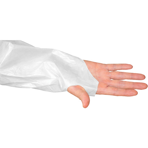 Blouse CoverMe avec passe-pouces, Taille unique, Blanc, Poly&eacute;thyl&egrave;ne Canadian Safety Group Inc.