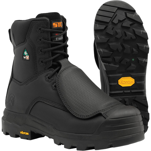 Bottes de travail Vulcan avec protecteur m&eacute;tatarsien &agrave; l'ext&eacute;rieur, Cuir, Taille 5, Imperm&eacute;able Canadian Safety Group Inc.