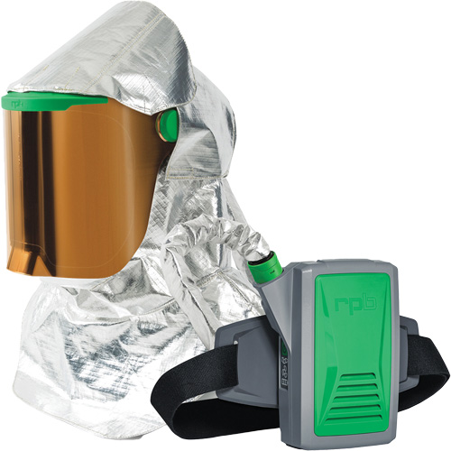 Respirateur &agrave; chaleur radiante Z-Link avec souffleur & montage &agrave; la ceinture, Respirateur &agrave; masque/Capuchon & visi&egrave;re, Pile Lithium-ion Canadian Safety Group Inc.