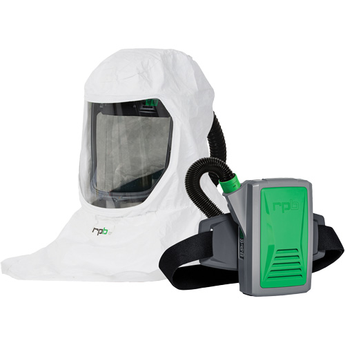 Respirateur T-Link avec casquette, tube de respiration, montage &agrave; la ceinture & APR motoris&eacute; PX5, Cagoule ample & visi&egrave;re, Pile Lithium-ion Canadian Safety Group Inc.