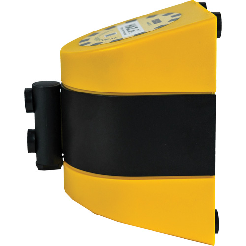 Syst&egrave;me de barri&egrave;re de s&eacute;curit&eacute; HAZLOK, Plastique, Fixation magn&eacute;tique, 30', Ruban Noir et jaune Canadian Safety Group Inc.