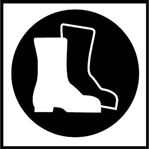 &eacute;tiquettes avec pictogramme Right to Know - Bottes, Vinyle, Feuille, 5/8" lo x 3/4" la Canadian Safety Group Inc.