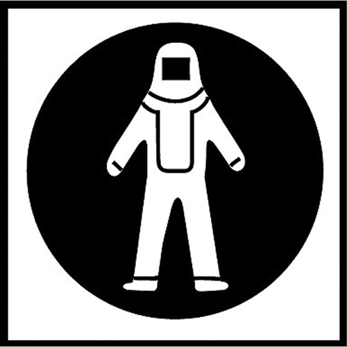 &eacute;tiquettes avec pictogramme Right to Know - Combinaison pleine protection, Vinyle, Feuille, 5/8" lo x 3/4" la Canadian Safety Group Inc.