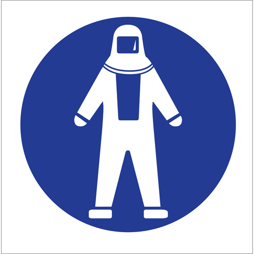 &eacute;tiquettes avec pictogramme Right to Know - Combinaison pleine protection, Vinyle, Feuille, 1-1/4" lo x 1-1/2" la Canadian Safety Group Inc.