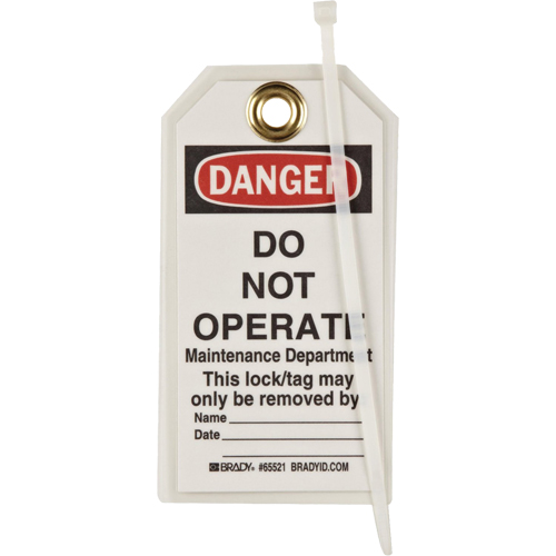 Lockout Tags, Plastic, 3" W x 5-1/2" H, English Canadian Safety Group Inc.