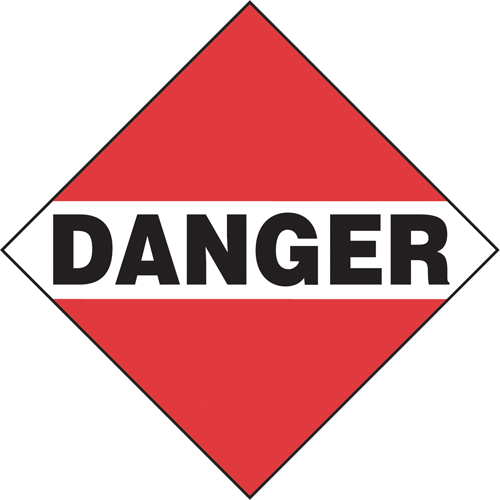 Plaque-&eacute;tiquette TMD danger chargement commun, Vinyle adh&eacute;sif Canadian Safety Group Inc.