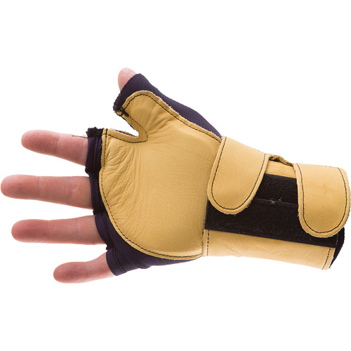 Gants de protection sup&eacute;rieure contre les impacts & les microtraumarismes r&eacute;p&eacute;t&eacute;s, main droite, Taille T-petit, Paume Cuir fleur Canadian Safety Group Inc.