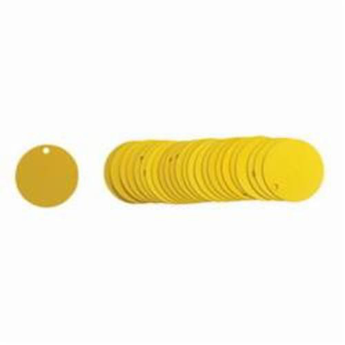 &eacute;tiquettes rondes vierges pour vannes, Aluminium, 2" dia. Canadian Safety Group Inc.