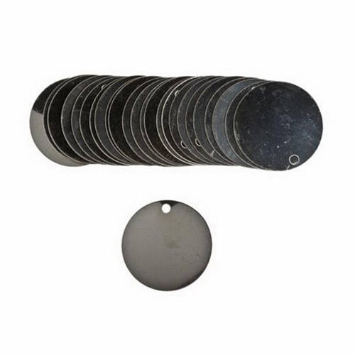 &eacute;tiquettes vierges inscriptibles pour vannes, Acier inoxydable, 1,5" dia. Canadian Safety Group Inc.