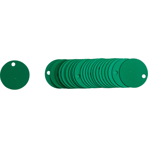 &eacute;tiquettes rondes vierges pour vannes, Aluminium, 2" dia. Canadian Safety Group Inc.