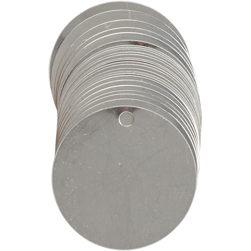 Blank Write-On Valve Tags, Stainless Steel, 2" dia Canadian Safety Group Inc.