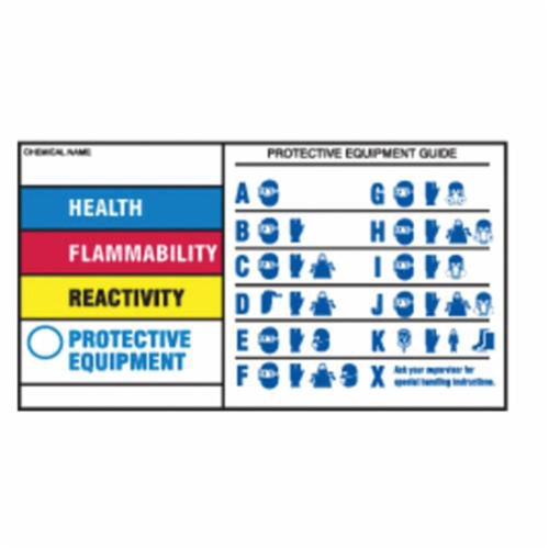 Protective Equipment Labels, Polyester, Sheet, 5" L x 3" W Canadian Safety Group Inc.