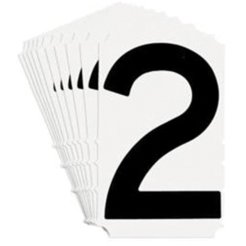 Quick-Align&reg; Individual Gothic Number and Letter Labels, 2, 4" H, Black Canadian Safety Group Inc.