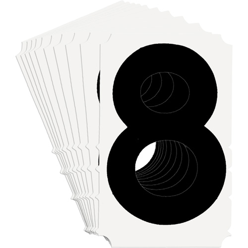 Quick-Align&reg; Individual Gothic Number and Letter Labels, 8, 4" H, Black Canadian Safety Group Inc.